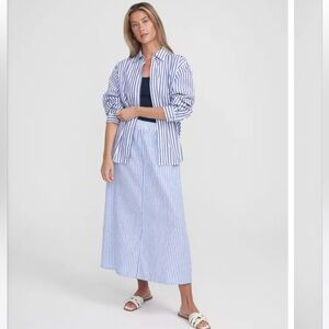 HOLEBROOK SZ LG Amalia Shirt Classic stripe shirt with relaxed fit